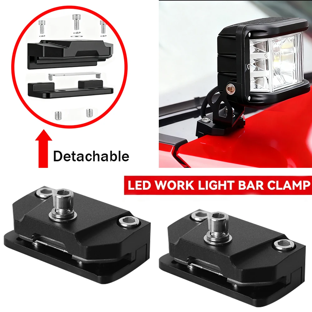 Off-Road LED Light Bar Mounting Bracket Kit for M8 Universal Aluminum ATV UTV Truck Whip Light Mount Car Auxiliary Light Holder