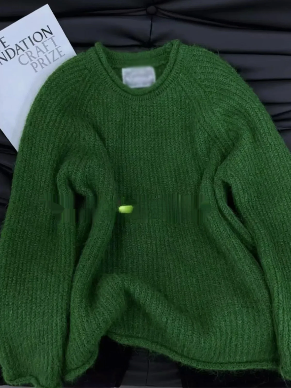 Premium ape Purple Soft Cozy Women's Knitwear Loose Loose Slimming Top Thiened Knitted Multi-dopne Turn-down Cuffs