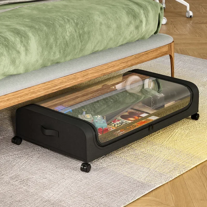 

Under-Bed Storage Solution Large Capacity Organizer for Books and Clothes Dust-Free Container for Efficient Space Use