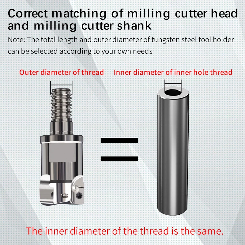 Imagem -06 - Mtf Gear Clamping Milling Shank Cutter Body Multi-purpose Tungsten Carbide Cutter Shanks Toolholders Cnc Integral Através do Furo