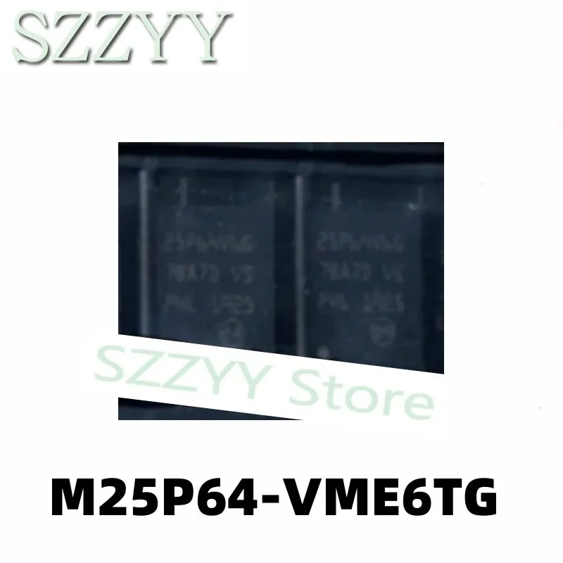 5PCS M25P64 M25P64-VME6TG QFN-8 screen printed 25P64V6G storage chip