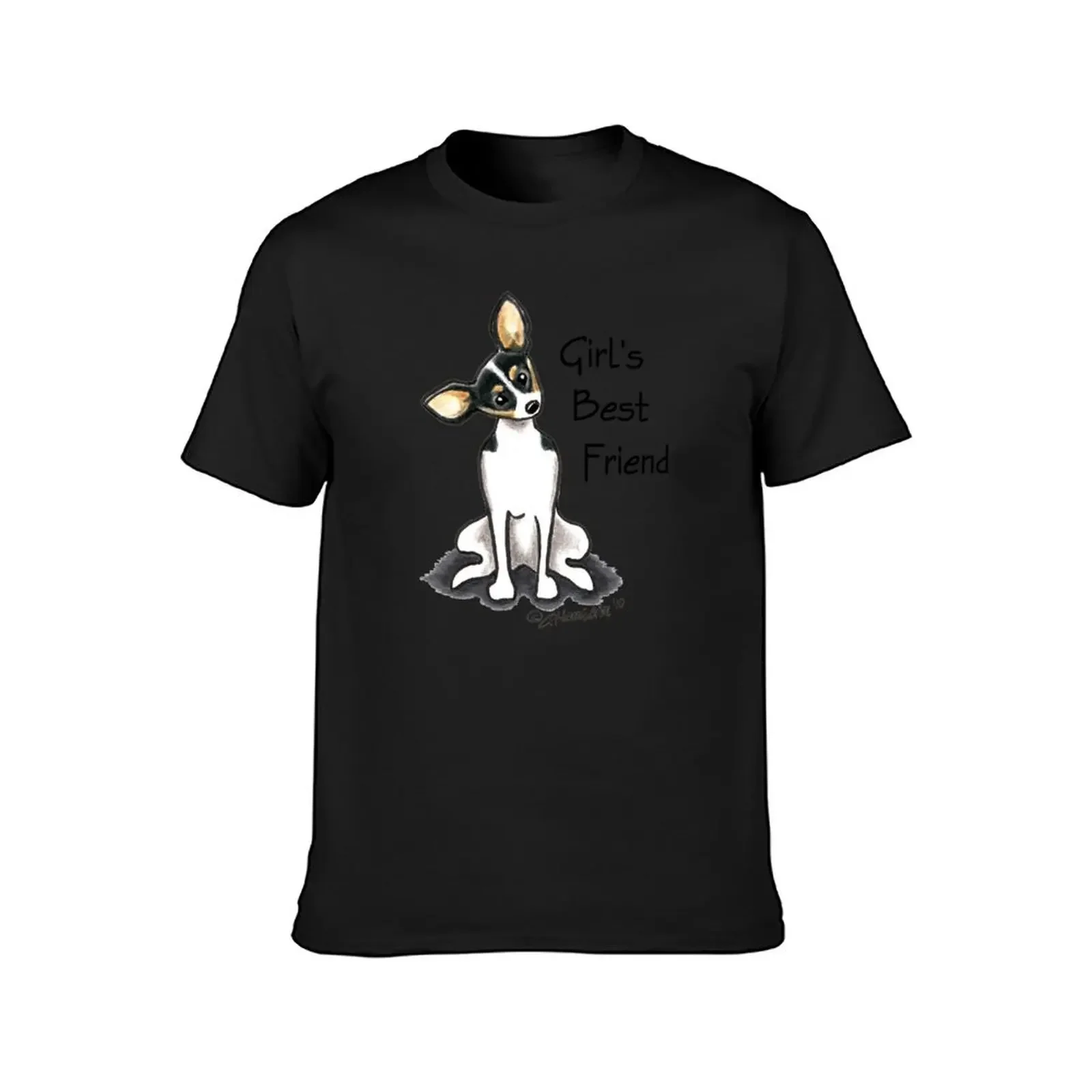 Rat Terrier Girl's Best Friend T-Shirt heavyweights sublime graphic t shirts kawaii clothes men tshirt