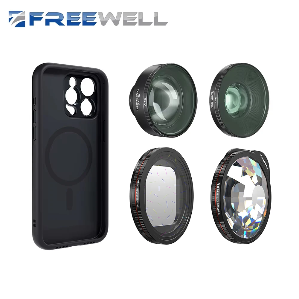 

Freewell Sherpa F-Mount Len Kit 1.7x Telephoto ＆ Long Range Macro Len and 3 Pack Creative Filters For iPhone 15/14 Pro & Pro Max