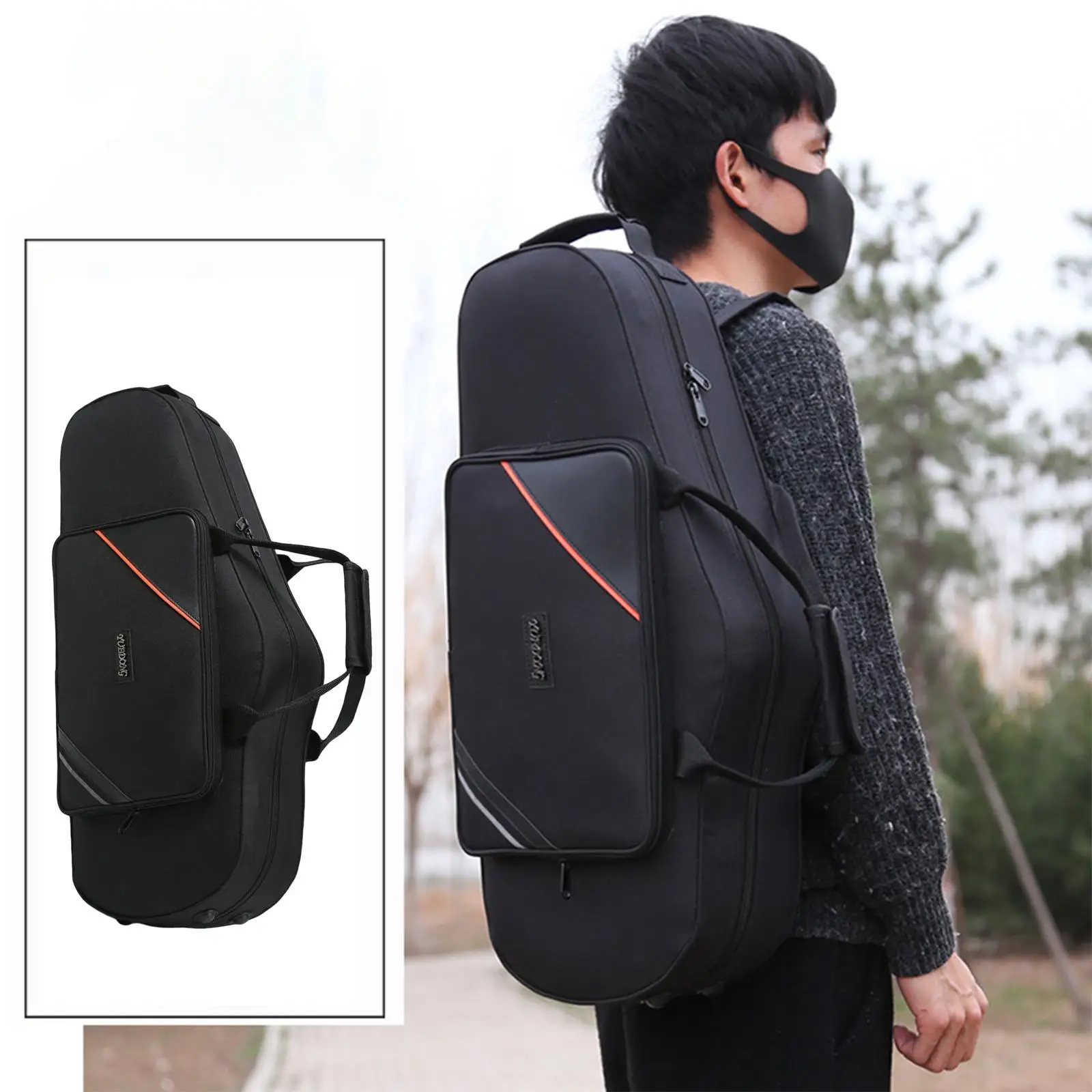 Alto Sax Bag Accessories Carrying Case Lightweight for Alto Saxophone Show