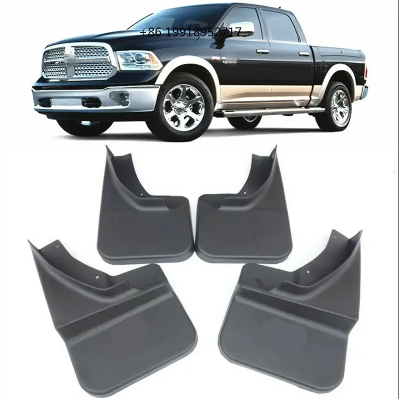 4 Pcs/Set Molded Car Mud Flaps For 2009-2018 Ram 1500 2500 3500 With Fender Flares Mudguards Splash JJ280