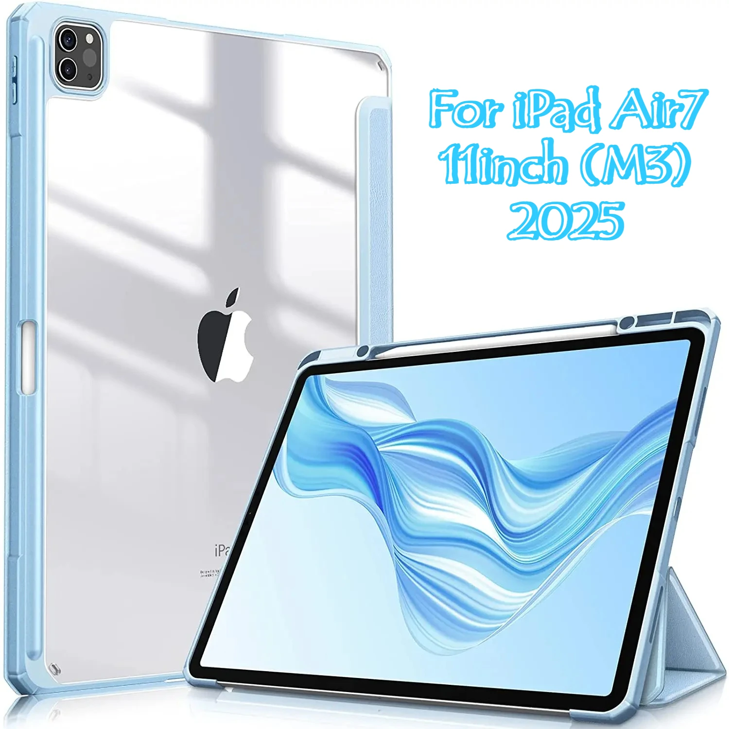 

For 2025 Apple IPad Air 7 11 13 Inch Case 11th 9th 8th 7th 10th 10.2 Generation Pro 11 13 12.9 Pencil Holder Tablet Cover Funda