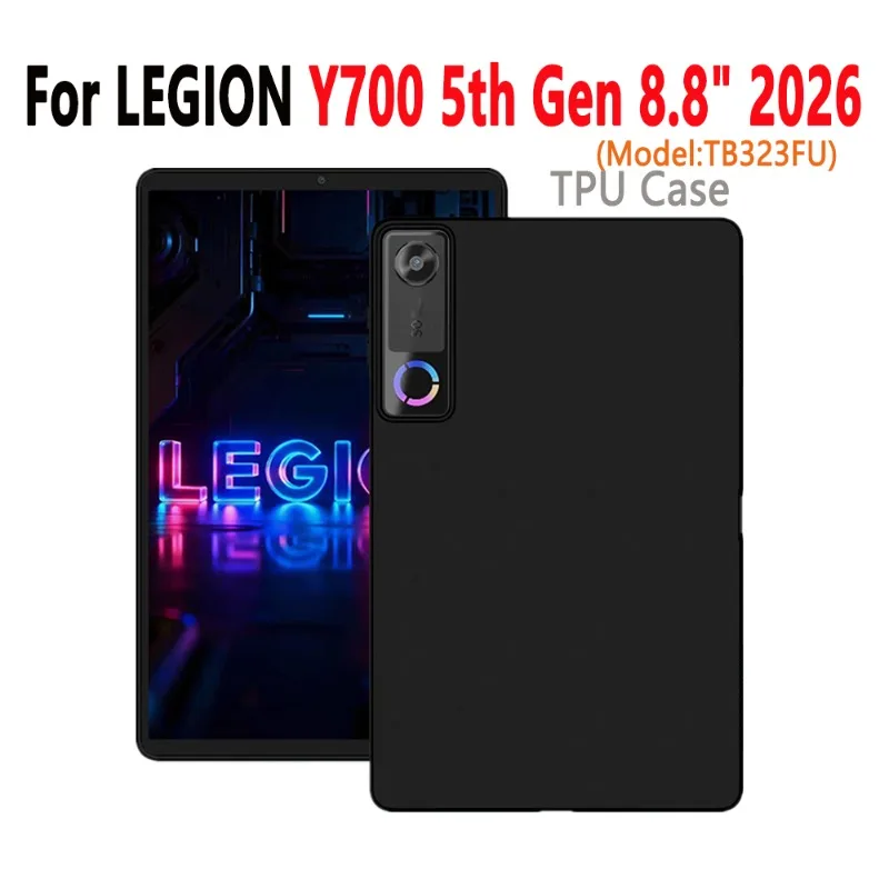 

For Lenovo LEGION Y700 2026 Case 5th Generation 8.8 inch TB323FU Airbag Silicone Soft TPU Cover funda for Y700 Gen 5 8.8" Tablet