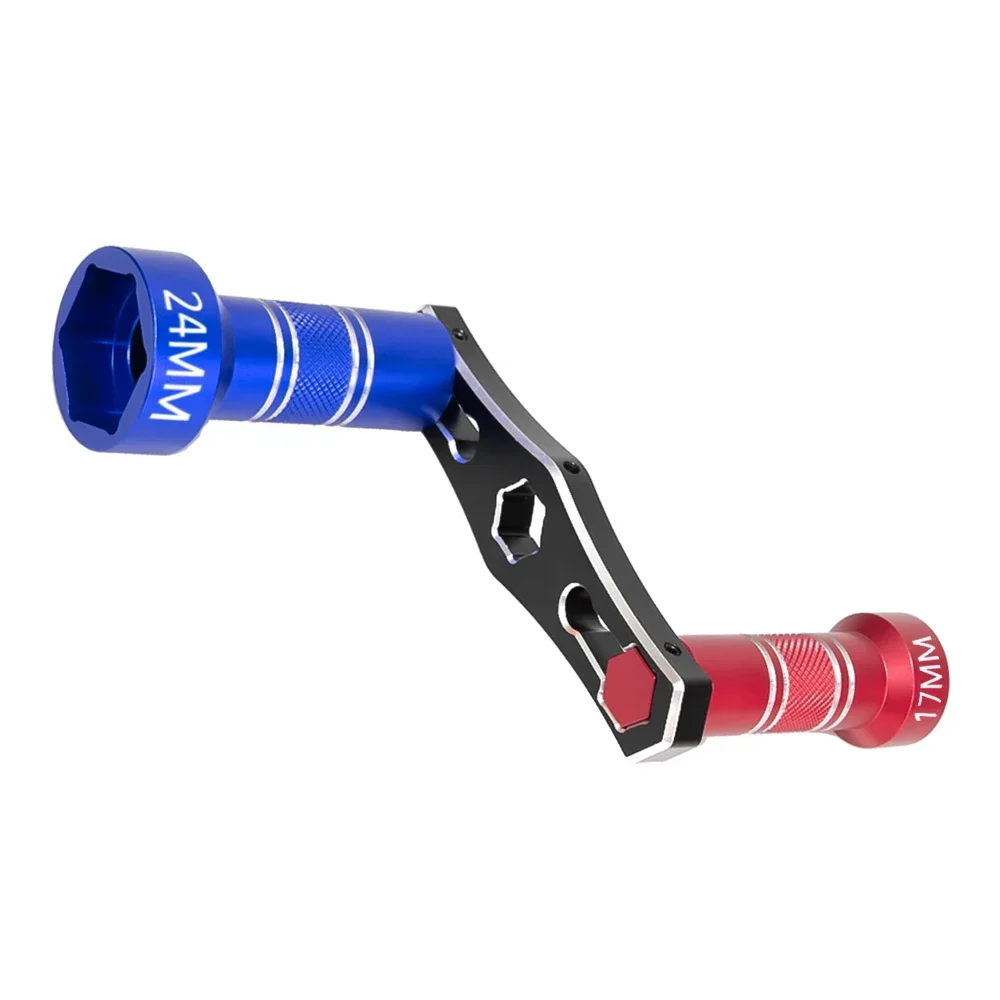 交換可能な17mm＆24mmホイールヘックスナットソケットスリーブレンチRCスパナ修理ツール1/6 1/8 1/10スケールRCカートラッククローラー用