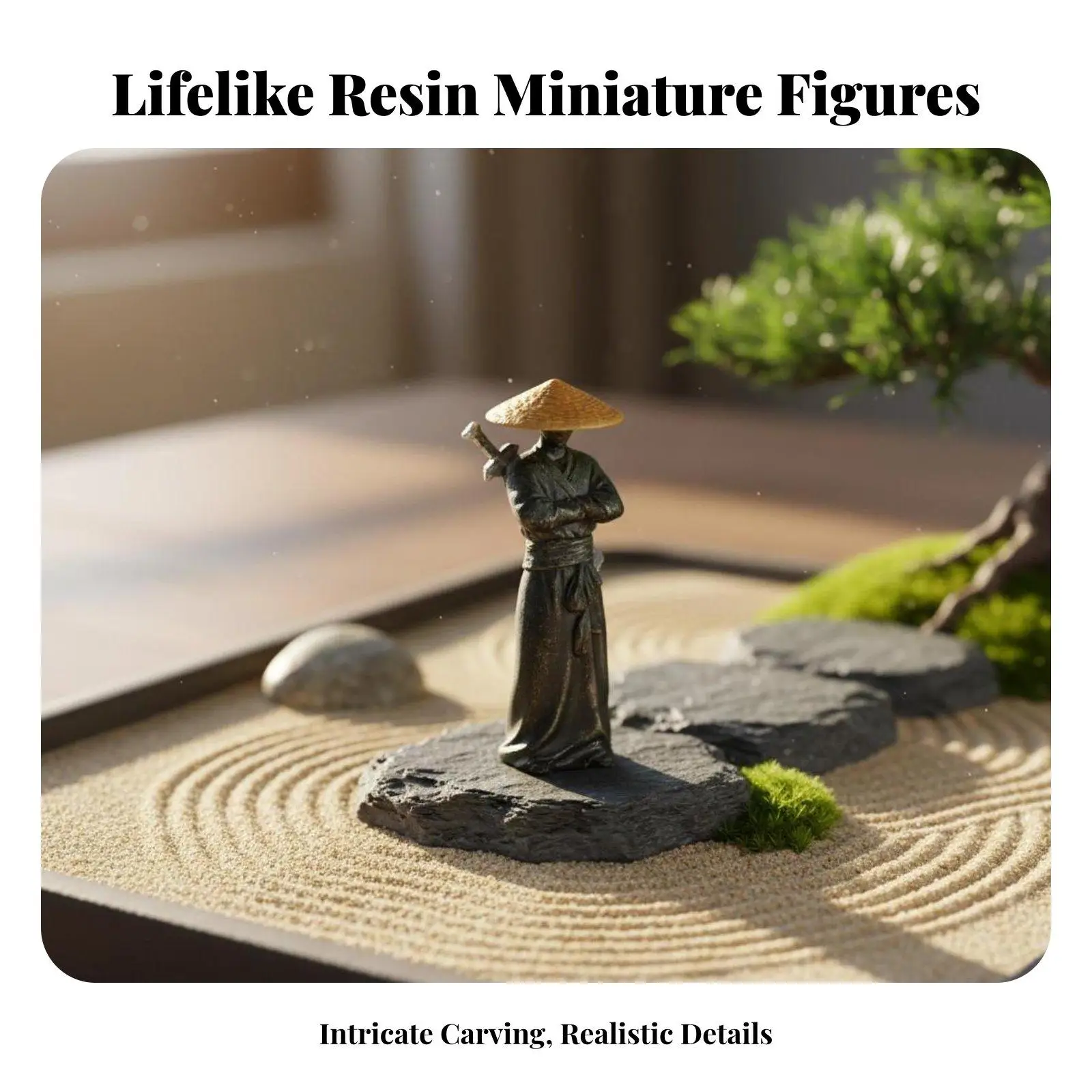 Fighting Arts Resin Figure Statue Ancient Warrior Miniature Knight for Desk Shelf Diorama Setting