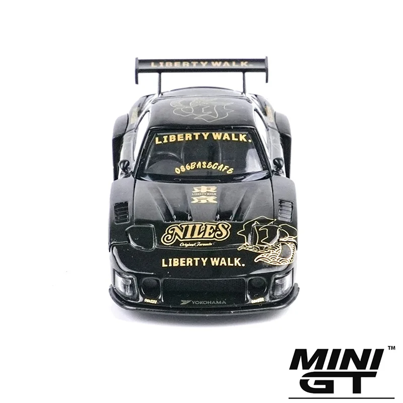 

MINIGT 1:64 Scale RX7-LB Black Gold Wide-body Sports Alloy Car Model Static Collection Decorated Holiday Toys Souvenir Gift