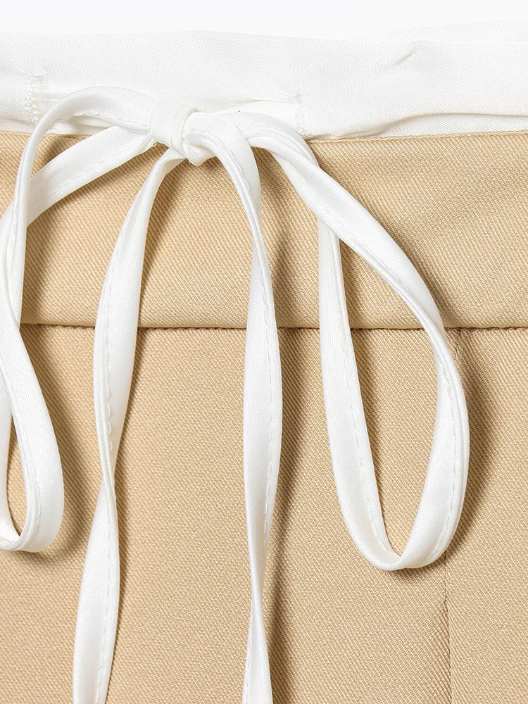 European style new women's clothing fashionable and versatile temperament simple loose A-line double waist high waist skirt