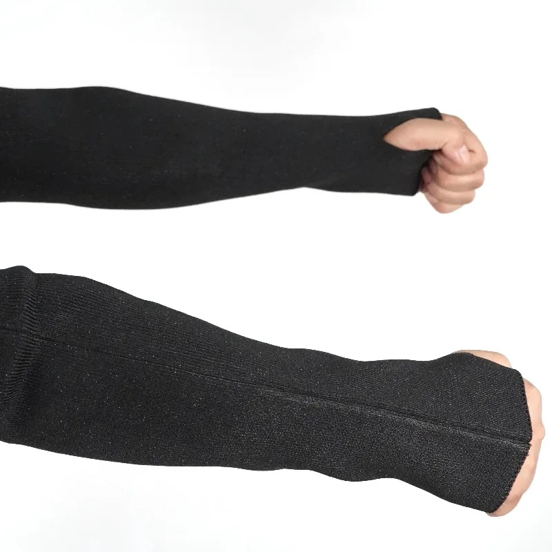 

Anti-cutting sleeve of protective arm with thumb hole working arm sleeve