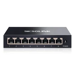 8/5 Ports Gigabit Unmanaged Ethernet Switch,Ultra Mini Switch, Network Hub, Ethernet Splitter,Matching with mini pc,Plug & Play