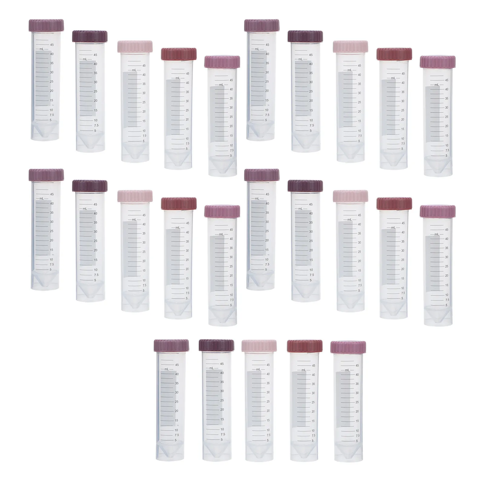 25Pcs 50Ml Sterile Centrifuge Tubes Polypropylene Conical Test Tubes for Biology Experiments Leakproof Graduated Ergonomic