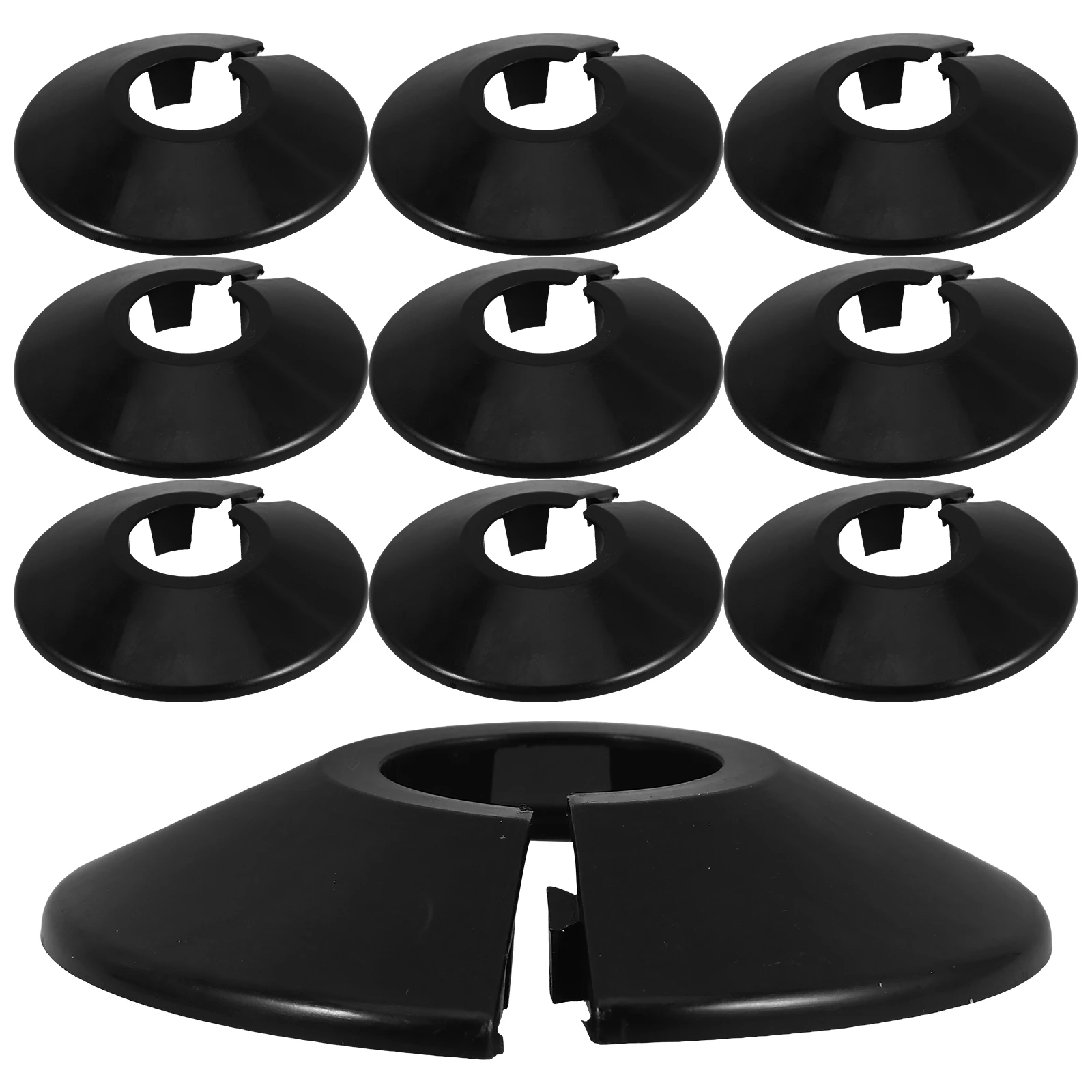 

10 Pcs Pipe Decorative Ring Radiator Decoration Toilet Drain Cover Gas Black for