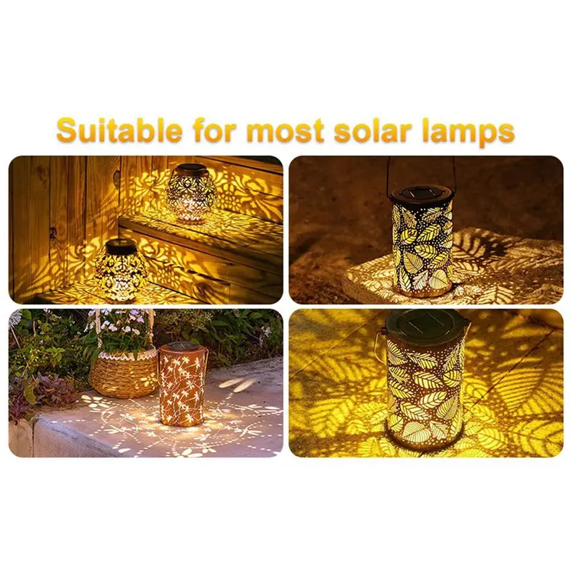 【THANKSGIVING DAY】8Pcs Solar Light Replacement Top LED Solar Panel Lantern Lid For Outdoor Hanging Lanterns IP65 Waterproof