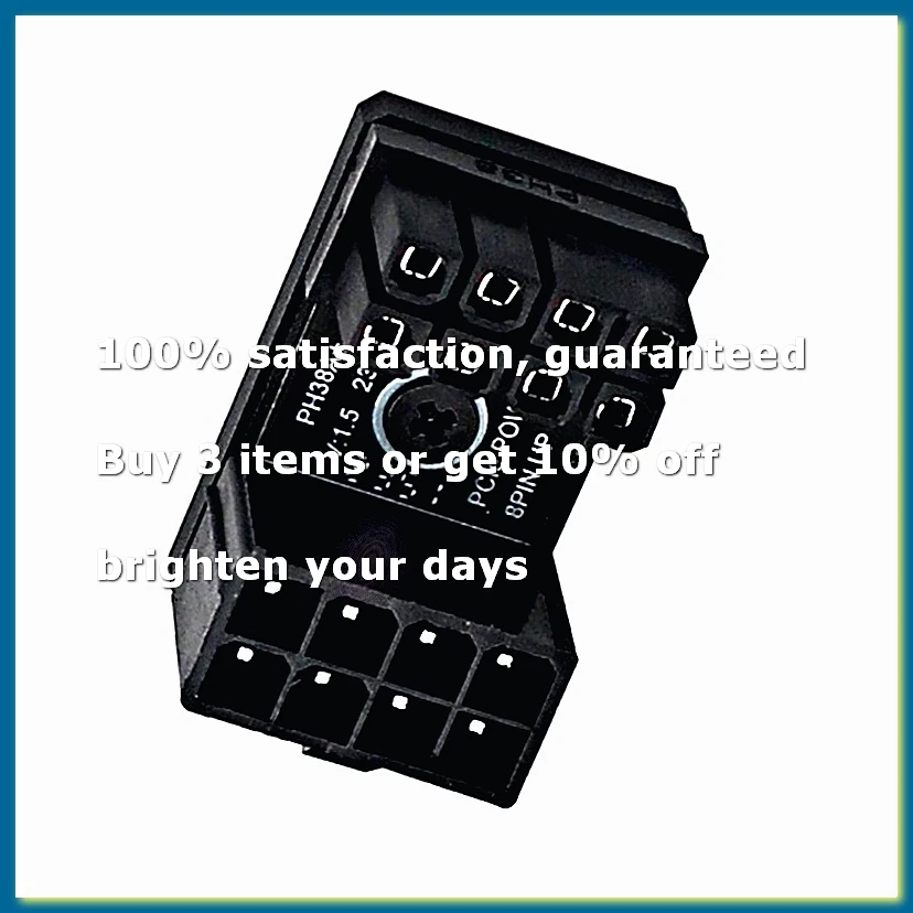 Graphics Card Power Supply Adapter Elbow 180°, GPU PSU Steering Connector PCI-E 8Pin Rotating Wiring Artifact PH38A+
