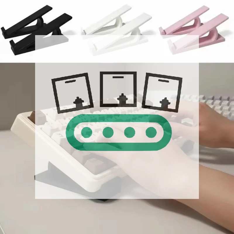 1 Pair Portable Keyboard Elevated Stand Raised Keyboard Angle Plastic Computer Keyboard Riser Accessories Monitor Holder