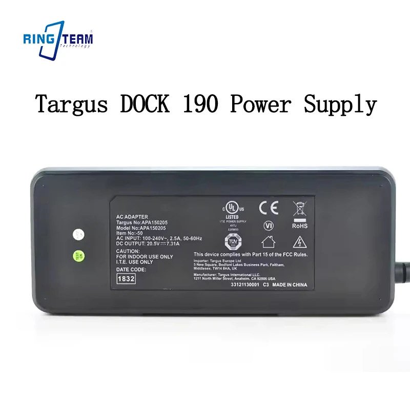 ac-アダプタ充電器-apa150205-205v-731a-150w-ターガス-dock190-ドッキングステーション用-74-50mm-コネクタ