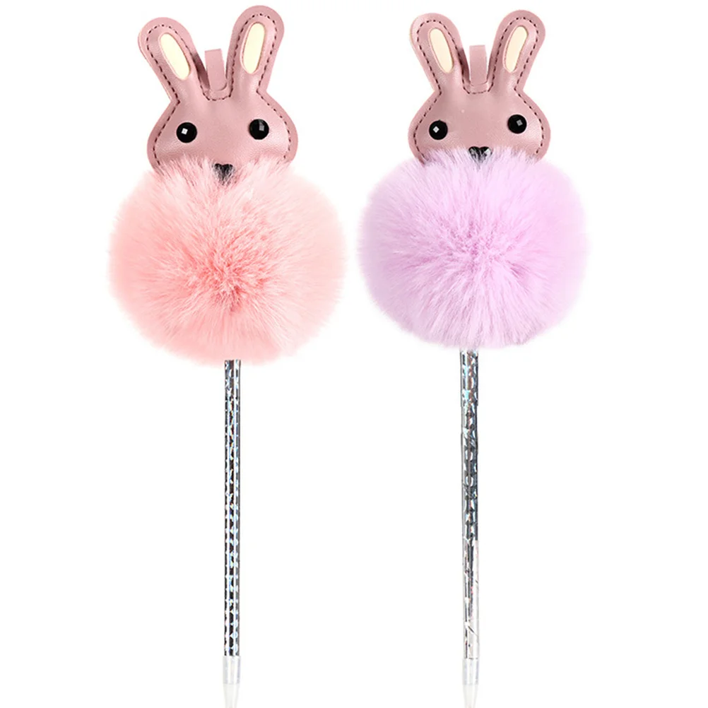 

6pcs Gel Pen Rabbit 0.55Mm Mixed Color Ball Soft Grip Lightweight Cute Design For Kids Smooth Writing Kid Gel Pen Creative