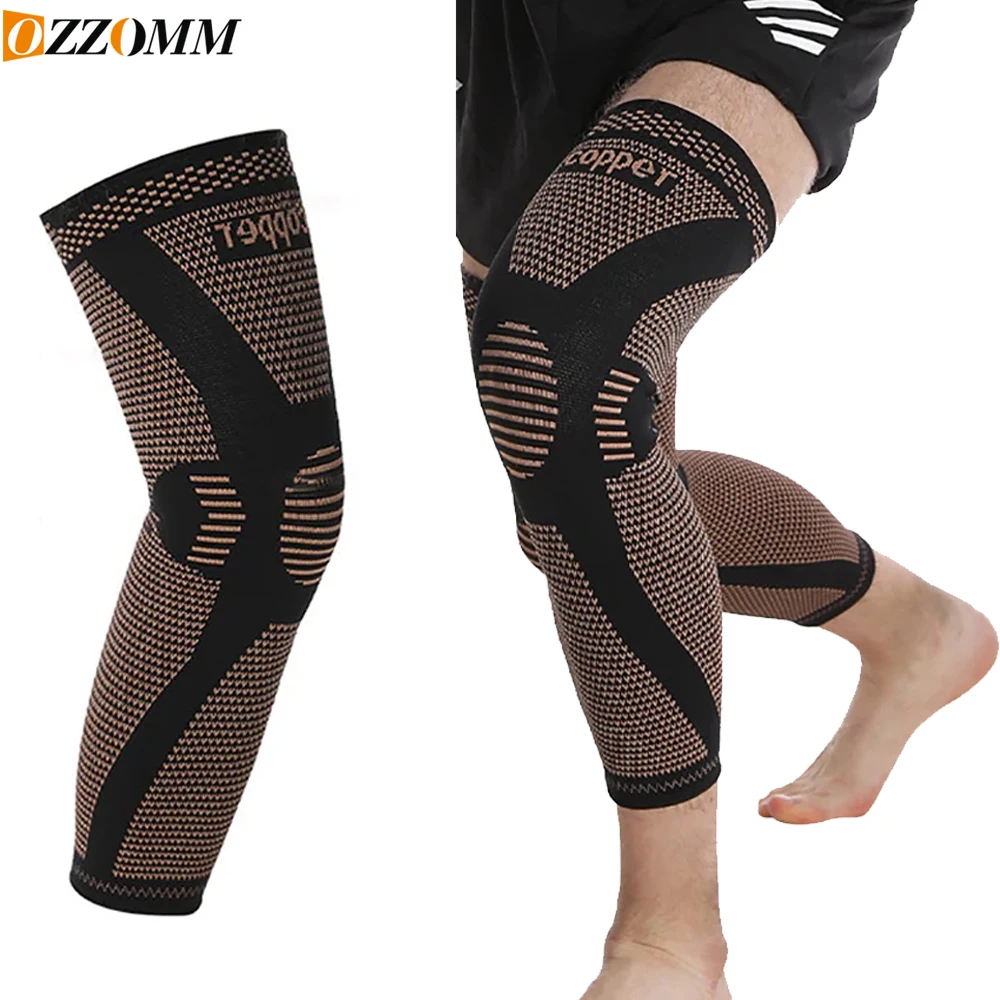 1Piece Full Leg Sleeves Long Compression Leg Sleeve Knee Sleeves Protect Legs for Man Women Basketball, Arthritis Cycling Sport