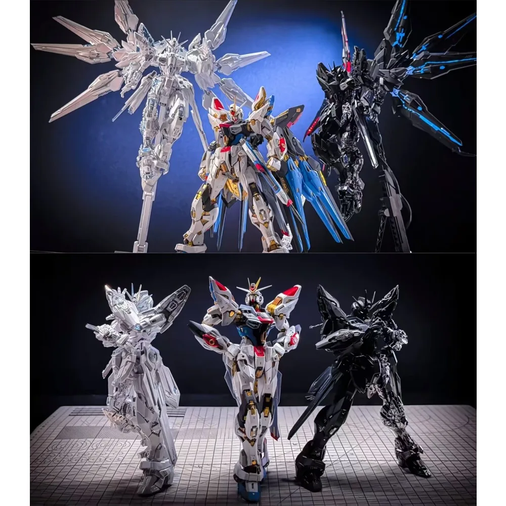 

In Stock Changlong Model 7701 MGEX 1/100 STRIKE FREEDOM Twilight white Assembling Model Mecha PvcToys SEED DESTINY Golden legend