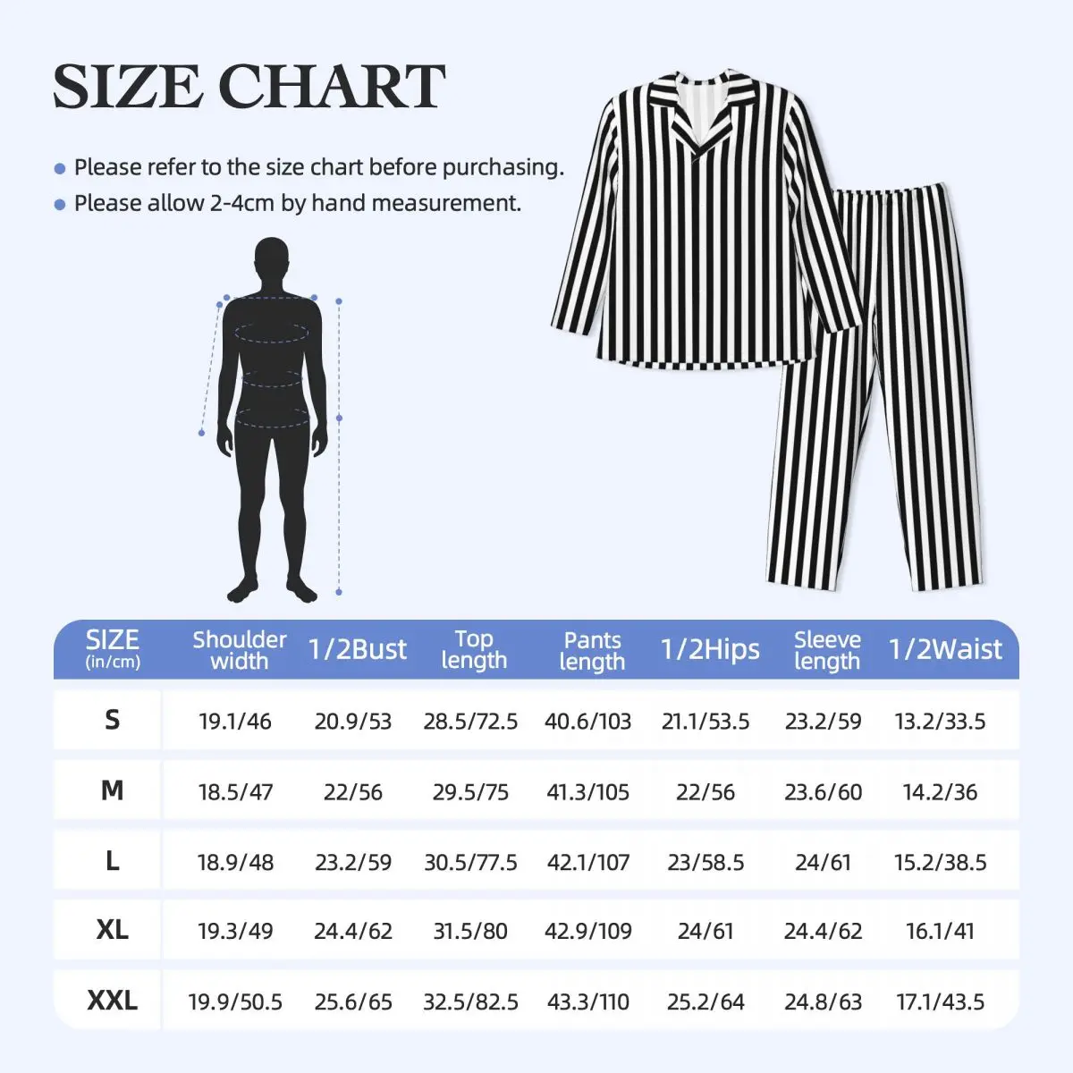 Black White Striped Sleepwear Spring Vertical Lines Print Casual Oversized Pajamas Set Man Long Sleeve Fashion Home Home Suit