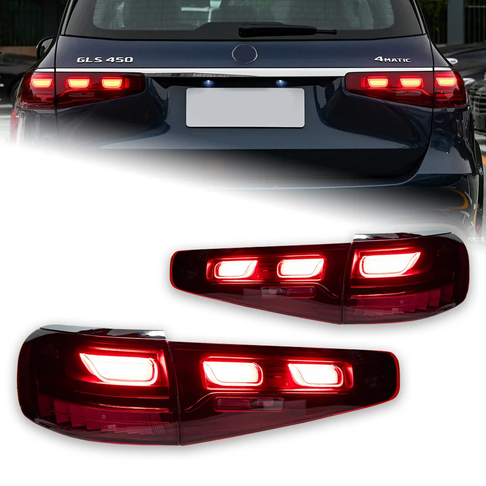 

MercedesBen GLS X167 Light Emitting Diode Tail Lights 2019-2024 GLS450 Signal Tail Light Animation Stop Braking Reverse