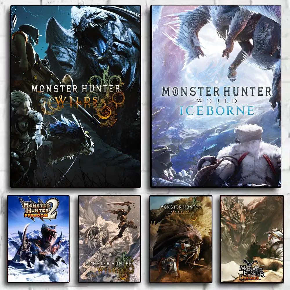 Game M-Monster Hunter Poster Decorative Wall Sticker Mural Photo Print for Bedroom Living Room Hallway Home Decor Gift