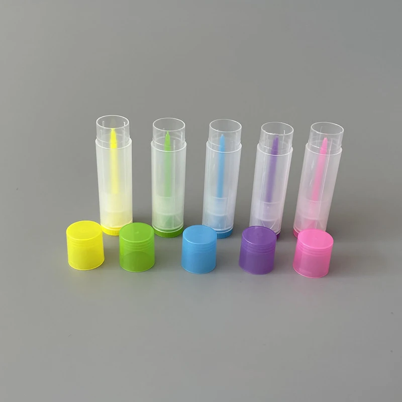 100pcs 5g Lip Balm tube 5ml Lip Gloss Tubes Empty Plastic Lip tube Lipstick Chapstick Cosmetic Containers for Handcraft