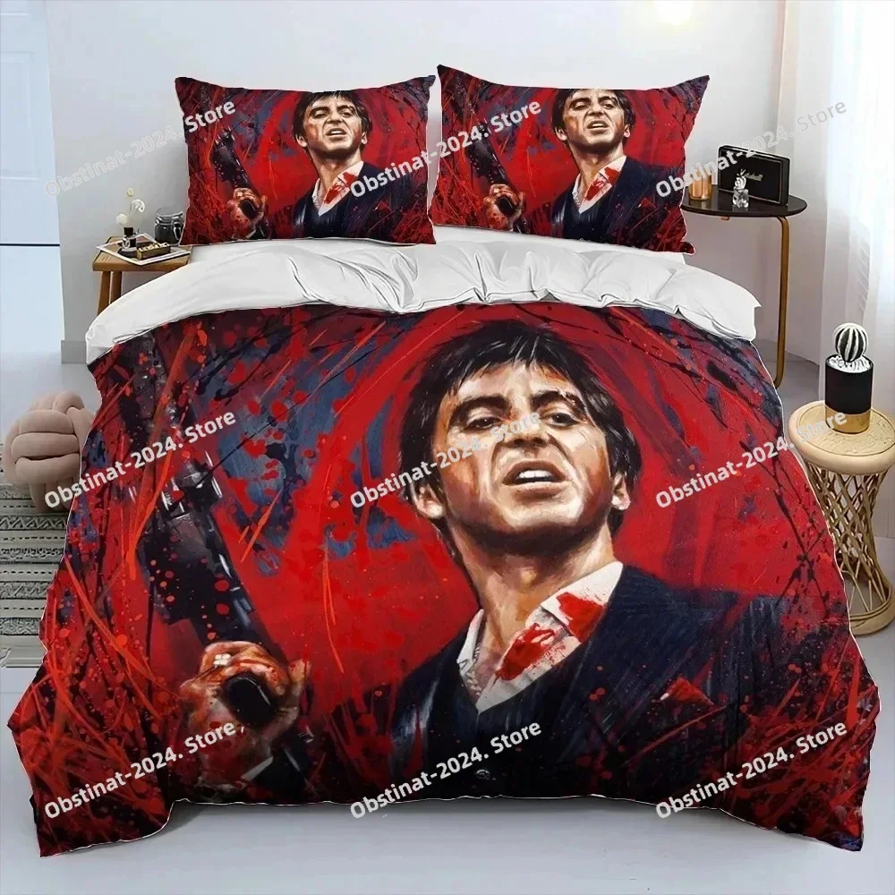 2025 Movie Scarface Tony 3D Bedding Set Duvet Cover Full Queen King Size Printed Bed Set Aldult Kid Bedroom Single Twin Sheet