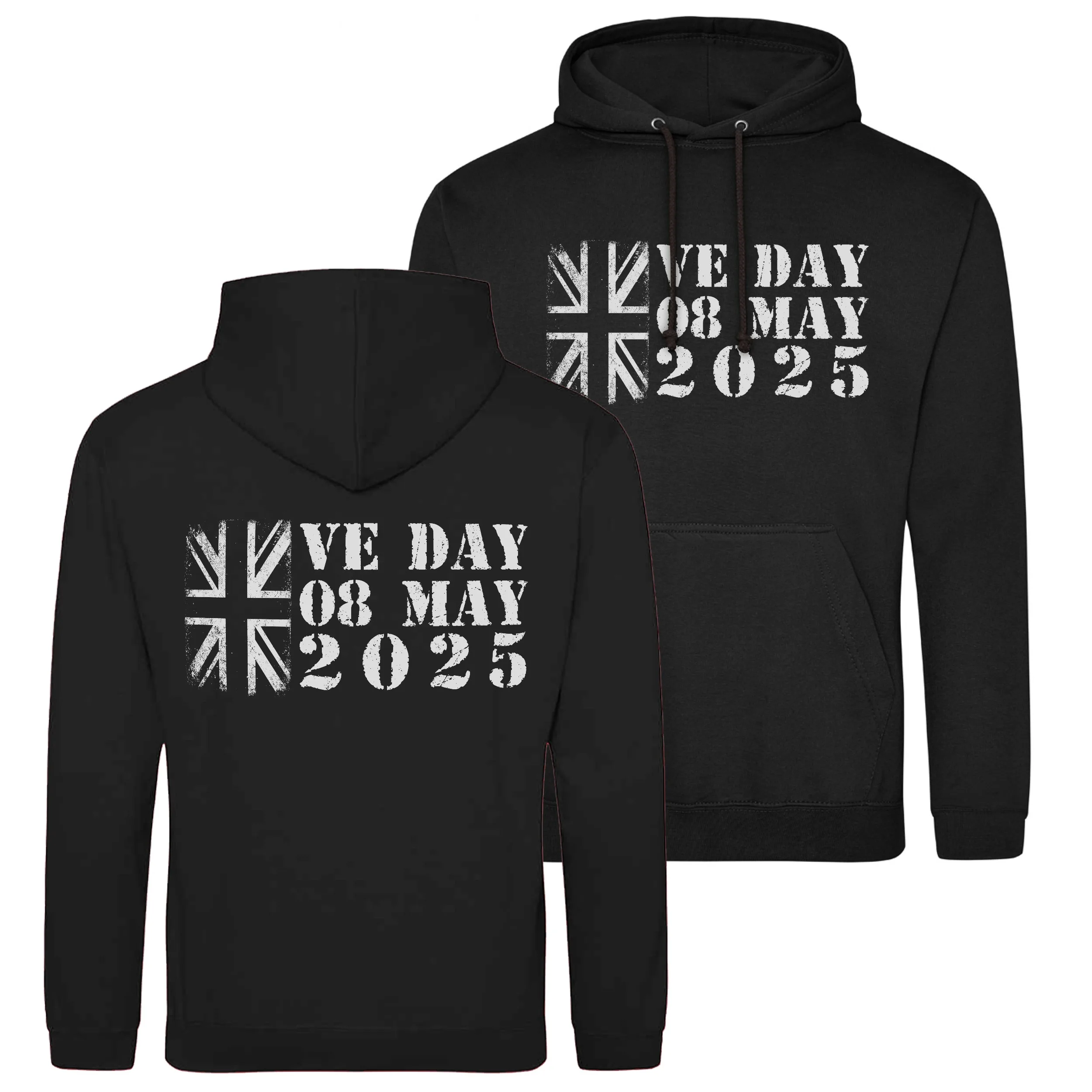 

VE Day May 2025 Union Jack Hoodies Men's and Women's Long Sleeve Sweatshirts Y2k Tops Sportswear Autumn Pullover Men Clothing
