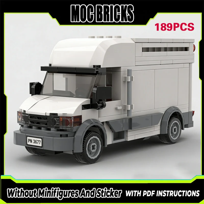 

City Car Model MOC Building Bricks Van-Type Transport Truck Modular Technology Gifts Holiday Assemble Children Toys Suit