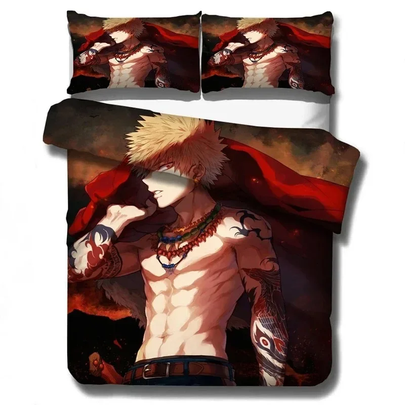 

3D My Hero Academia Bedding Set Duvet Covers Pillowcases Cartoon Anime Comforter Bedding Sets Bedclothes Bed Linen (NO Sheet)