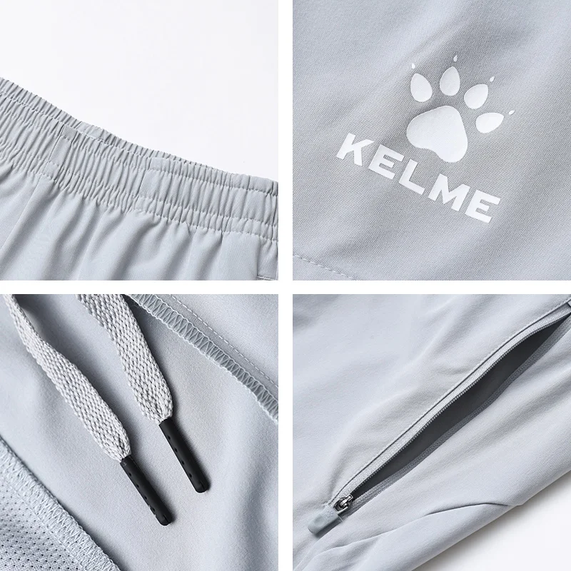 KELME Woven Running Sports Trousers Men's Summer New Thin Quick Dry Fitness Training Pants