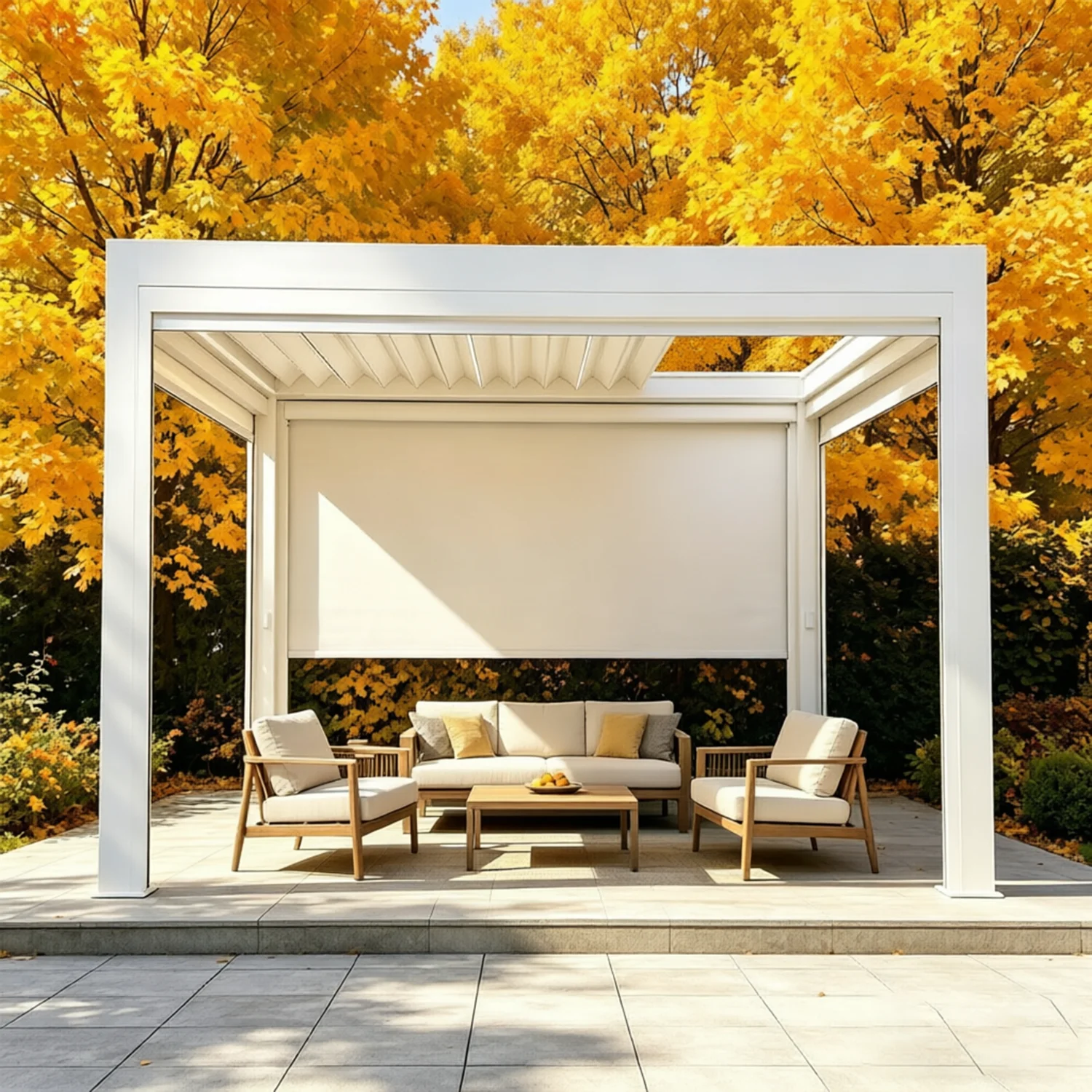 Bioclimatic Pergola with Adjustable Louvers, Ideal Outdoor Structure for Patio, Backyard & Garden, All-Weather Relaxation Space