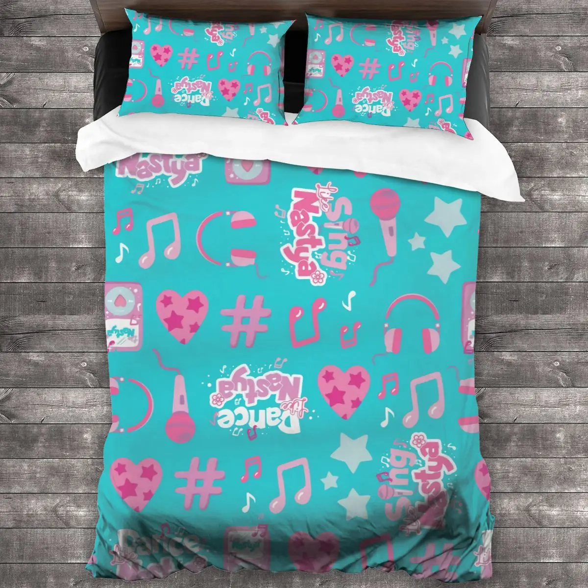 3D Printed Like Nastya Bedding Set Boys Girls Twin Queen Size Duvet Cover Pillowcase Bed Kids Adult Fashion Home Textileextile