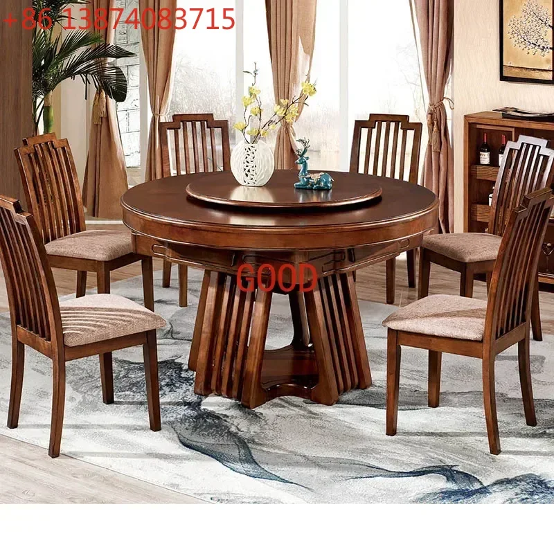 

New Chinese round Mahjong Machine Dining Table Dual-Purpose in One Electric
