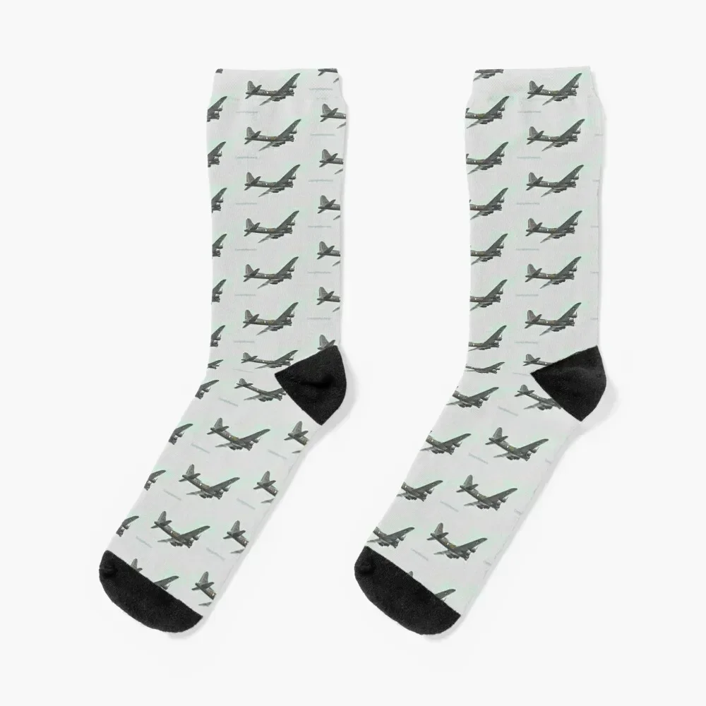 Plane over Kettering Socks football men cotton high quality Male Socks Women's