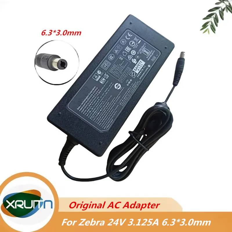 

24V 3.125A AC DC Power Adapter 75W SAWA-52-312524 For Zebra ZD421 420 410 ZXP Series Printer Power Supply Charger FSP075-RAAN2
