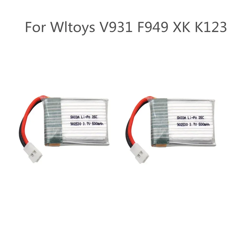 

902530 500mAh 3.7V Lithium Polymer Battery for Wltoys F949 V931 K123 Air Plane Helicopter 25C High Quality Li-po Cell CE