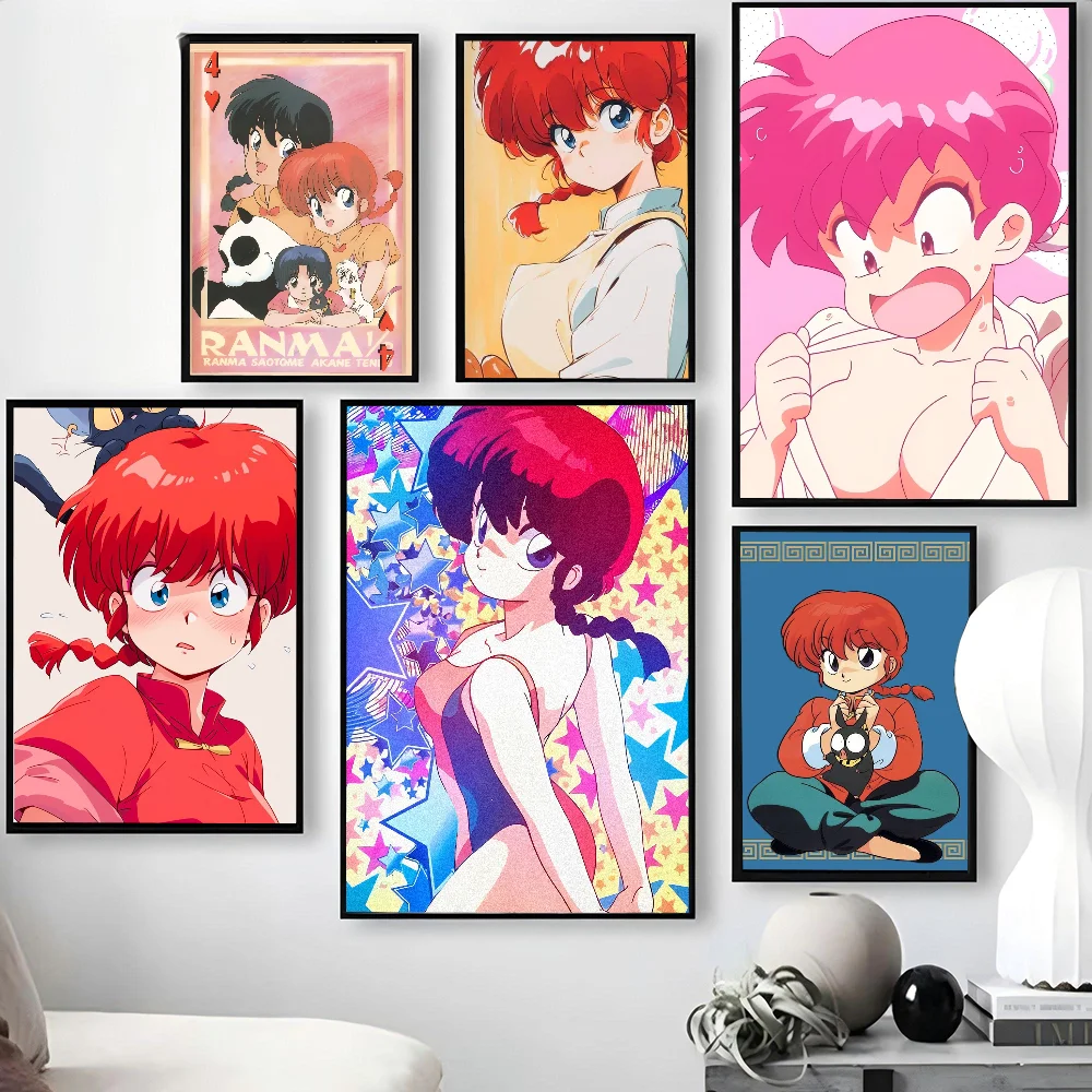 Animation Saotome Ranma Poster Wall Art Home Decor Room Decor Digital Painting Living Room Restaurant Kitchen Art