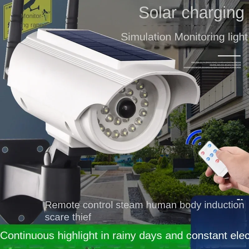 Wall Light Waterproof Outdoor Motion Sensor Simulation Surveillance Camera Light Garden Door Front Road Stairs LED Solar Sensor