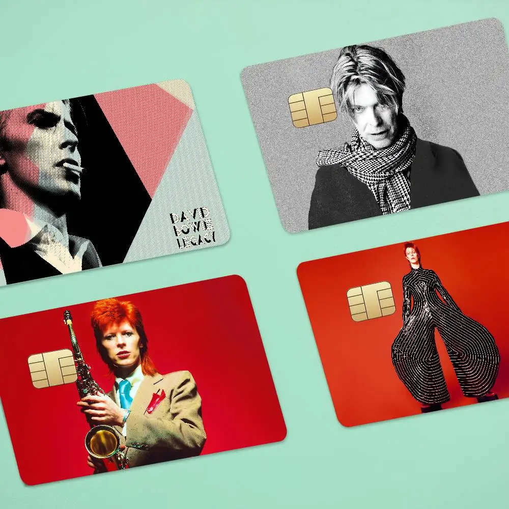 Singer David Bowie 4pcs 1Set Of VISA Credit Card Subway Access Card Waterproof Stickers