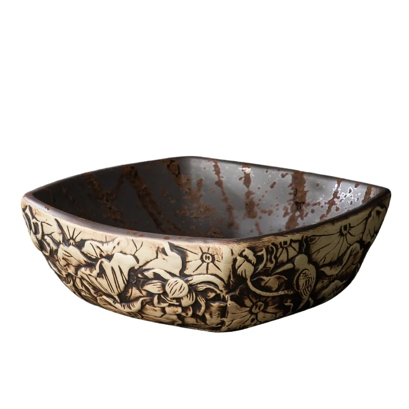 

Antique countertop basin B & B yard square ceramic washbasin retro countertop Chinese style