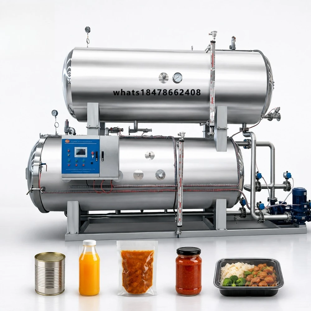 High Pressure Rotary Steam Retort Autoclave Sterilization Machine for Meat
