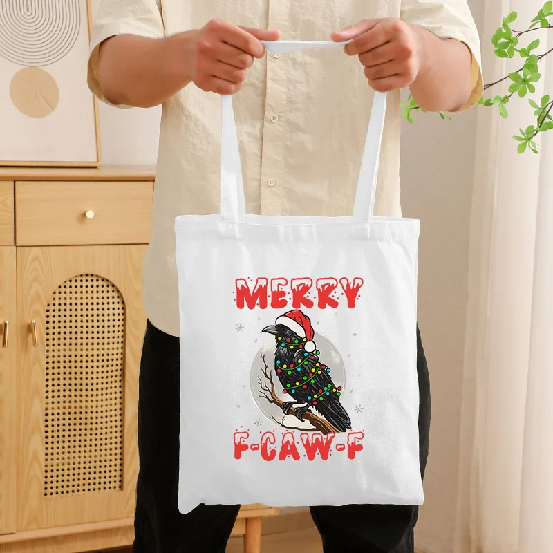 F Caw F Chicken Shopper Bag Shoulder Bag Student Streetwear Polyester Tote Bag Casual Designer Handbags