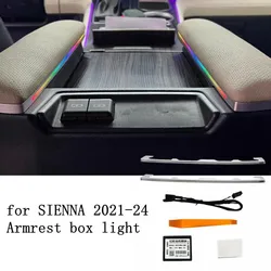 For Toyota Sienna 2021-2024 Car Central Armrest  box light Water cup lamp atmosphere lamp Internal accessories