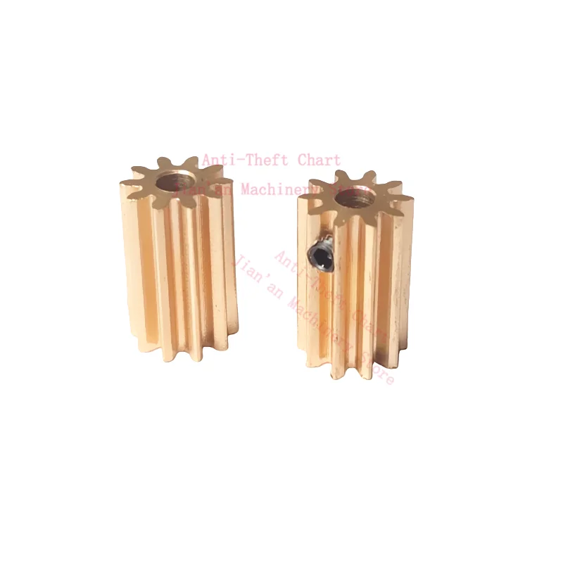 2pcs 0.8 mod 10 teeth 11 teeth 12 teeth 13 teeth 14 teeth 15 teeth 17teeth brass 45 carbon steel involute cylindrical spur gear