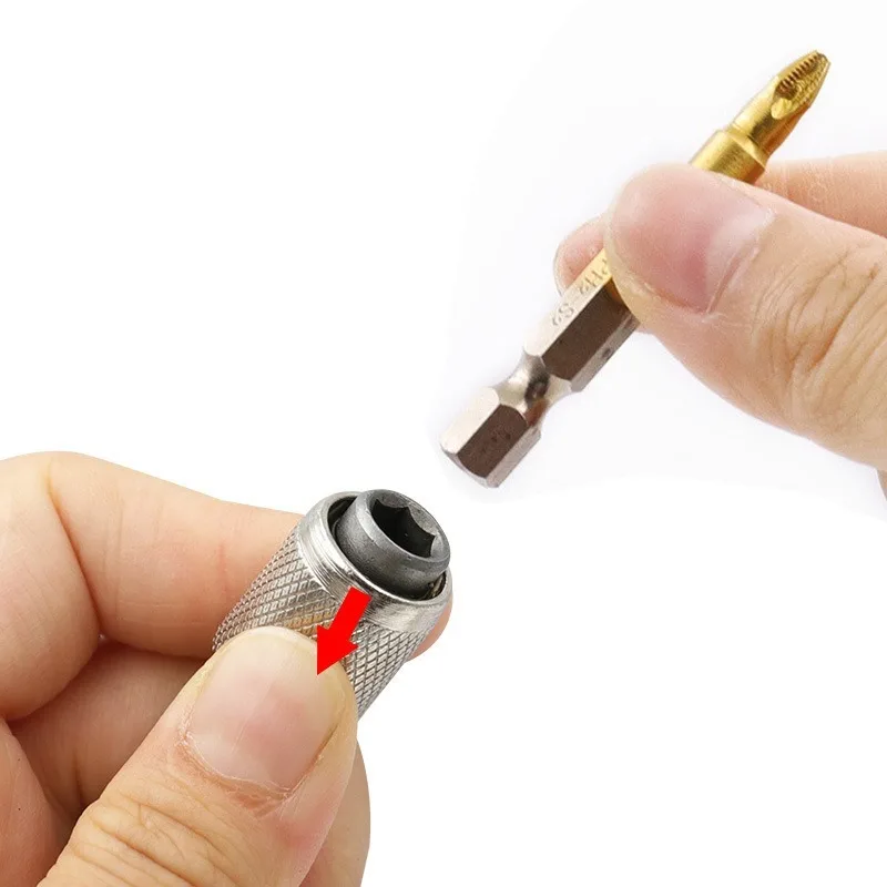 SDS Plus Convert To 1/4 Hex Shank Adapter Hexagonal Converter Electric Hammer Power Screwdriver Bit Holder Socket Impact Driver